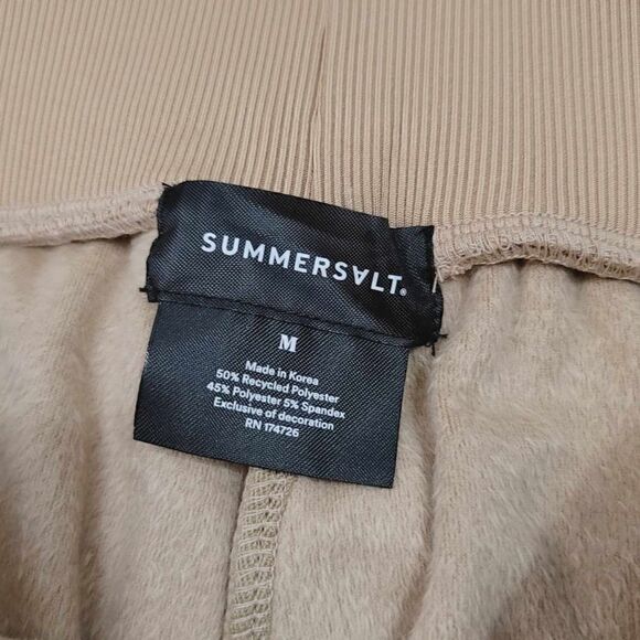 NEW Summersalt 2 PC The Plush Velour Relaxed Crew and Jogger in Fawn Size Medium - Picture 11 of 16